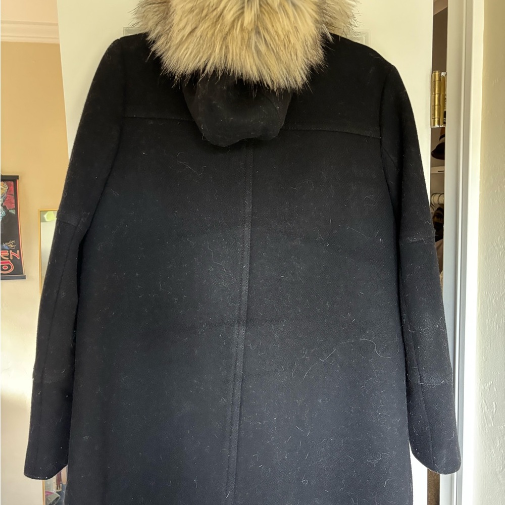 J. Crew Black Chateau Parka Stadium Wool Coat 12 - Picture 6 of 6